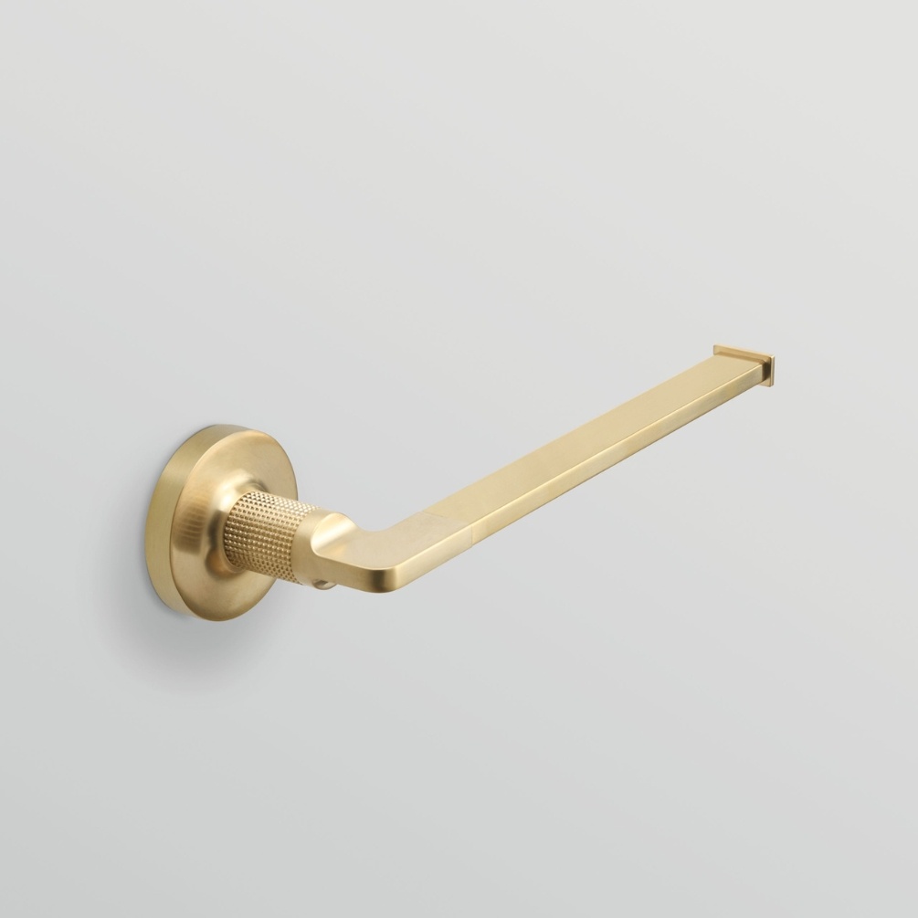 Origins Living Baxter Brushed Brass Towel Rail Lifestyle